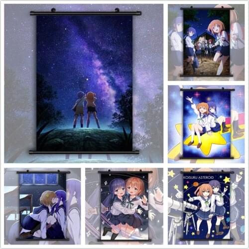 WTQ Anime Posters Koisuru Asteroid Konohata Mira Manaka Ao Anime Manga Canvas Painting Wall Art Picture Room Decor Home Decor