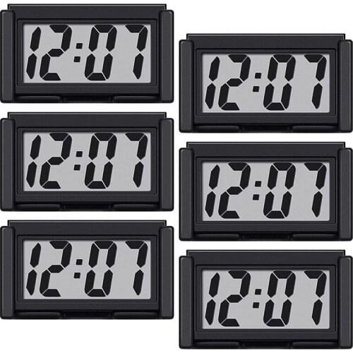 Mini Car Clock Car Dashboard Clock Auto Car Truck Dashboard Time Vehicle Electronic Digital Clock Self-Adhesive