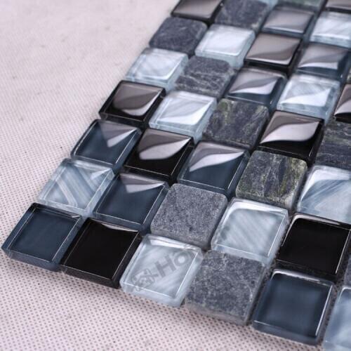 Express shipping free!! deep blue crystal glass mosaic tiles, bathroom shower wall mosaic tiles