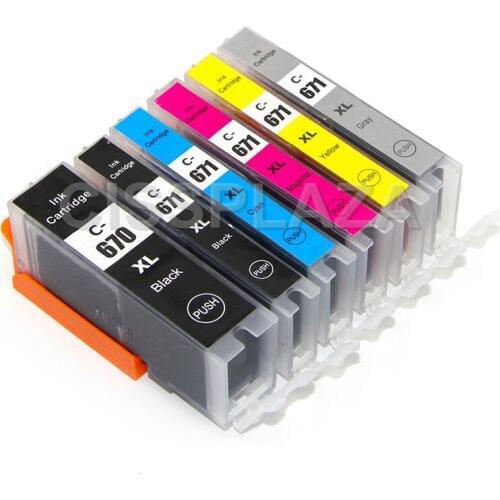 CISSPLAZA 12PK PGI-670 PGBK CLI-671 Compatible ink Cartridge for canon PIXMA MG7750 MG7751 MG7752 MG7753 full ink PGI670