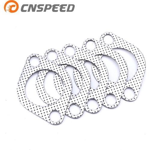 CNSPEED Aluminum 2.25 inch 56mm Car Engine Exhaust Gasket Downpipe Flange Universal Exhaust Pipe Gasket 5pcs/Lot
