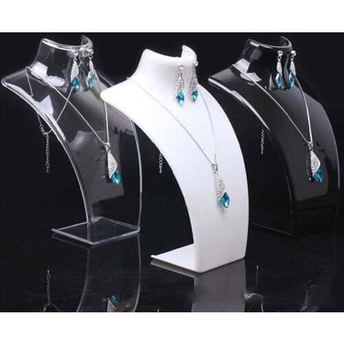 1PCS Jewelry Display Fashion Model Necklace Mannequin Pendant Earring Showing Stand Plastic Jewellry Bust Cases