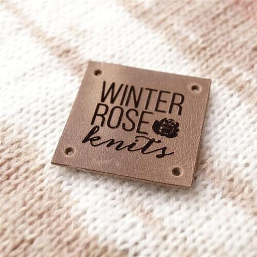 Custom leather labels Personalized genuine leather labels Logo labels Branding tags Clothing labels Knitting leather labels