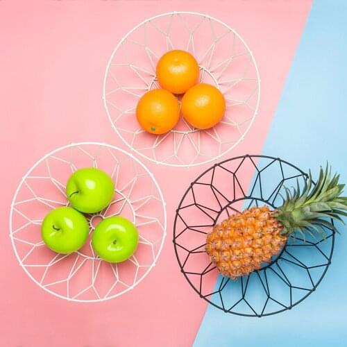1pcs Nordic Creative Iron Fruit Basket Plate Fruit Snack Basket Special Home Kitchen Living Room Environment Storage