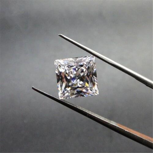 Grade AAA Cubic Zirconia Square Faceted Gemstone Princess Cut Cubic Zirconia Multiple Sizes to Choose C22Z