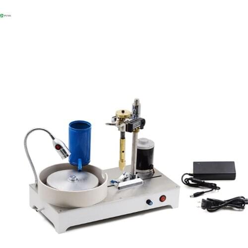 Stainless Steel Lapidary Machine 0-1800Rpm Faceted Gemstone Polishing Machine 120W Jade Processing Equipment Stainless Steel Lap