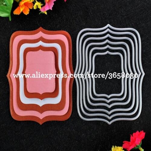 5pcs Frame A Metal Die cutting Dies For DIY Scrapbooking Photo Album Embossing Folder 8072622