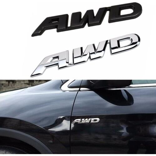 3D Metal AWD Badge Sticker Car Body Emblem Decal for Lada Granta Largus Kalina 4*4 Priora 2110 for BMW E46 E60 E90 E91 E92 E93