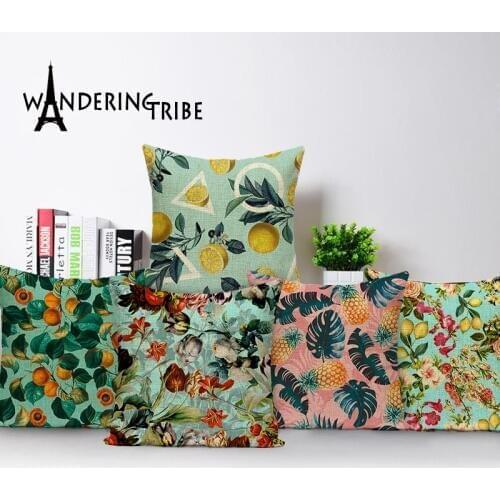 Cushion cover tropical plant outdoor cushions Custom throw pillows Pineapple pillow cushions decorative Dropshipping cushion