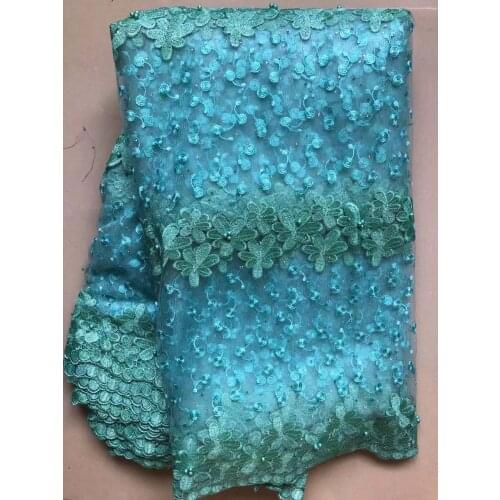 Wholesale 2021 Latest African French Net Lace Fabric with stones 5y.High Quality African Tulle Lace Fabric For Wedding VLL4713