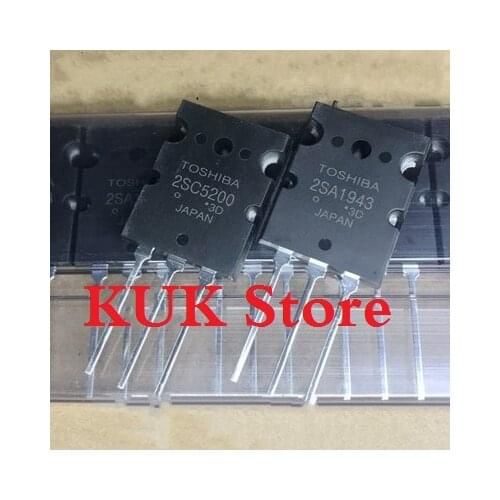 Real Original 100% NEW 2SA1943 2SC5200 A1943 C5200 TO-3PL 5Pair = 2SA1943 5PCS + 2SC5200 5PCS