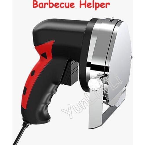 110V/220V Commercial Electric Meat Slicer Cutter Helper Automatic Rotary Barbecue Scraper Meat Cutting Machine Barbecue Helper