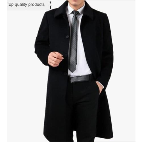 Plus Size M-4XL New Fashion 2020 Winter Wool Coat For Men Long Warm Jacket Male Windbreaker casaco social masculino 244
