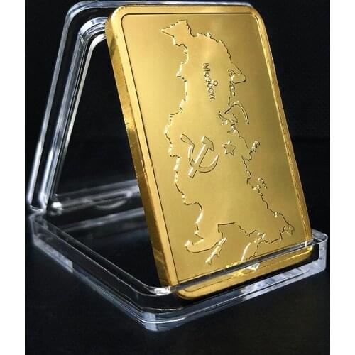Russia USSR National Emblem CCCP 30 Gramm 999 Gold Bullion Bar Russia Map Souvenir Metal Coin Collection