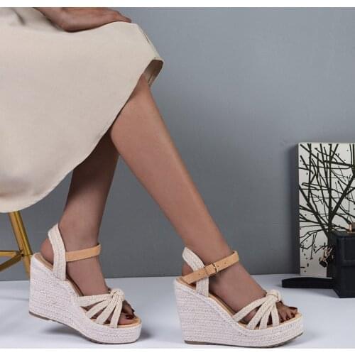 Wedges Heel Sandals Women Summer 11Cm super high Heels Sexy Banquet Nightclub Platform comfortable Sandals fashion women shoes