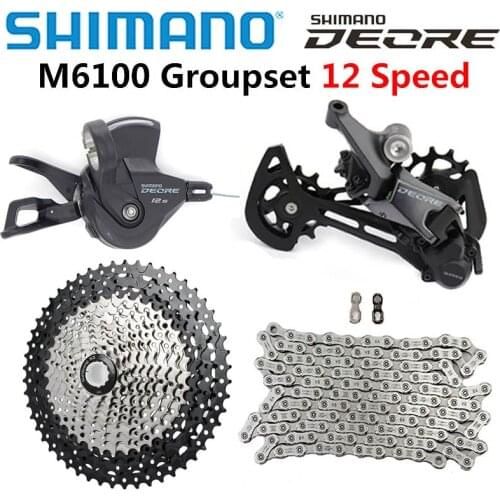 SHIMANO DEORE M6100 1x12 Speed derailleur Groupset MTB Mountain Bike M6100 shift lever Rear Derailleur Sunshine Cassette 50T 52T