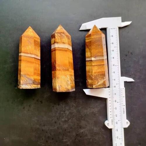 Tiger eye wand point natural stones and minerals quartz crystals healing reiki decoration