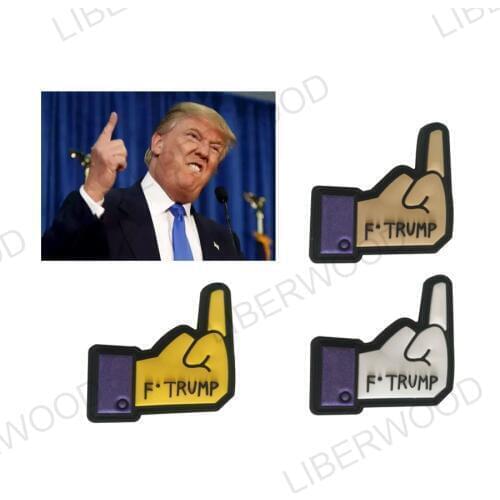 TRUMP Funny Motorcycles Outlaw MC Biker Punk Rock Trump MIDDLE FINGER Patch Applique Sign Badge