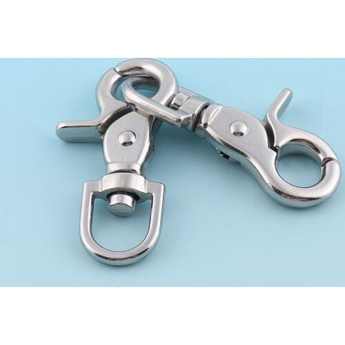 4pcs 62*20mm Nickle plated Lanyard clasp Swivel Clasp Metal Lobster Clasp Large key chains Snap Hook Large Purse leash clasp