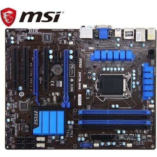 MSI ZH77A-G43 original motherboard DDR3 LGA 1155 for I3 I5 I7 CPU 32GB USB3.0 SATA3 H77 motherboard