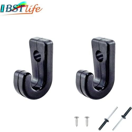 1 Pair J Shape Hook Durable Plastic J Shape Screws Lashing Hook J-hooks Tie Down Hook for Kayaks Canoes Rowing Boats Accessories