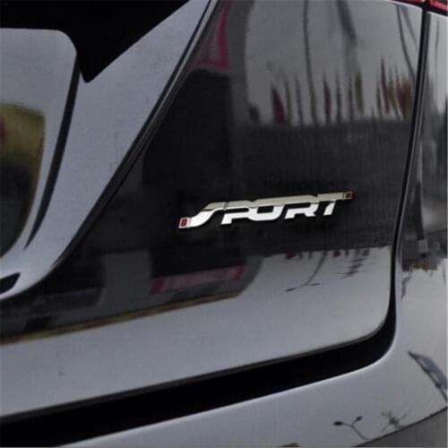 1Pcs Car Sticker Pure Metal Sport Words Style For Ford Fusion Ford Focus Ford Festivas Car Body Decoration Decal Car Accessories