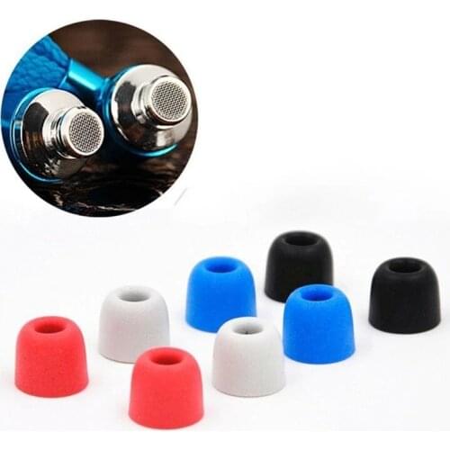 2Pair 4mm Earphone Earbud Eartips Memory Foam Sponge Ear Tips Earplugs Cushion noise isolation headphone enhanced bass