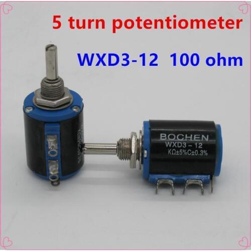 20PCS WXD3-12 2W 100 ohm WXD3-12-2W 5 ring multi-circle precision wire-wound potentiometer