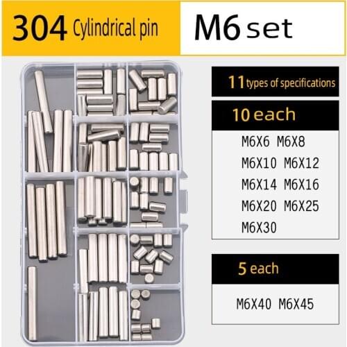 304 stainless steel split pin elastic pin cylindrical pin pin key set