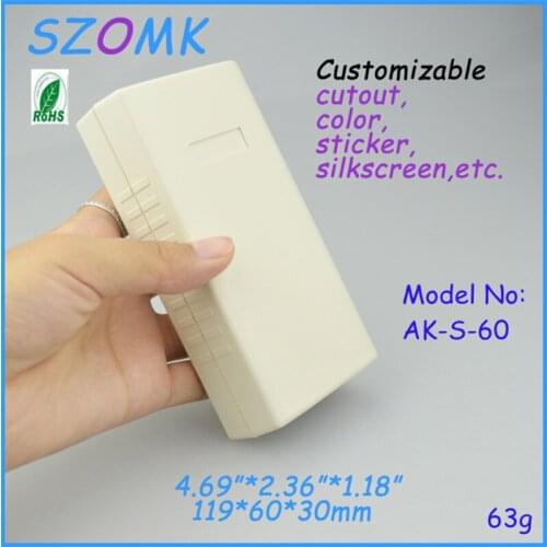 5 pieces/lot) abs plastic maetrial instrument enclosure for diy electronics pcb broad 120*60*30mm