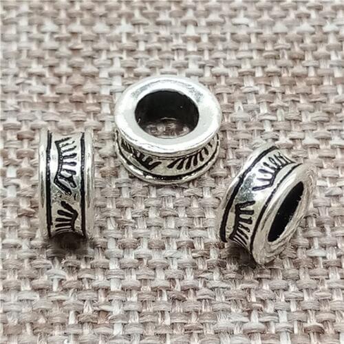 925 Sterling Silver Eye Hair Large Hole Beads Spacers 4mm Hole for Bracelet
