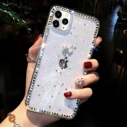 For iPhone SE2 Case Diamond Glitter Butterfly Bling Star Phone Case For iPhone 11 Pro Max X XR XS SE 2020 6 6S 7 8 Plus Cover