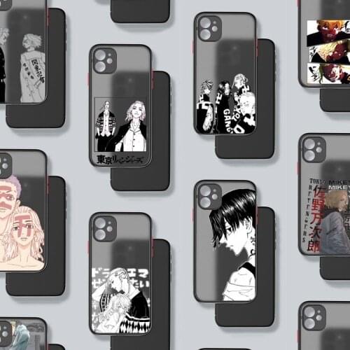Tokyo Revengers manjiro sano Phone Case Clear Funda matte transparent For iPhone 7 8 x xs xr 11 12 pro plus max mini black Clear