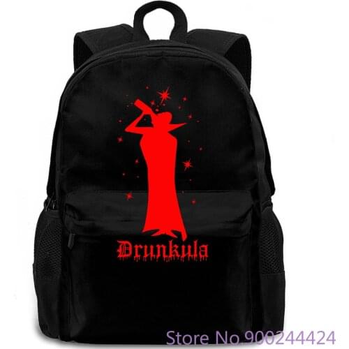 Drunkula Fun Alcohol Drunk wasted intoxicated Party drunken Hangover Get Men Adult Slim Fit S-XXxl backpack
