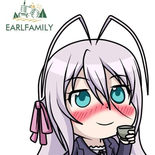 EARLFAMILY 13cm x 11.4cm for High School DxD Anime Peeker Car Stickers JDM ATV VAN Window Decals Shy Decor Car Assessoires