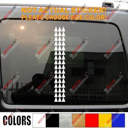 Hawaii Tribal 48 Arrows Decal Sticker Car Vinyl pick size color Hawaiian HI