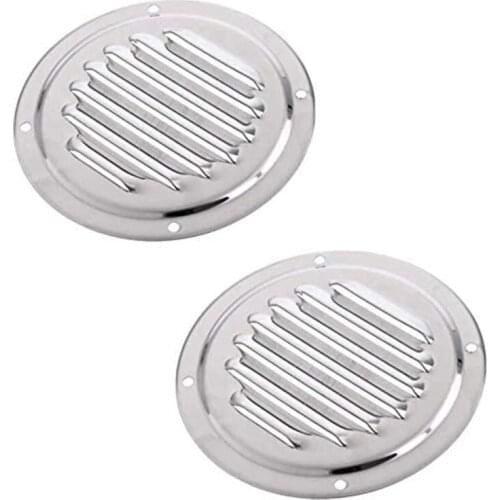 2Pcs 4 Inch Stainless Steel 316 Round Vents, Shutter Vents, Stainless Steel Marine Vents