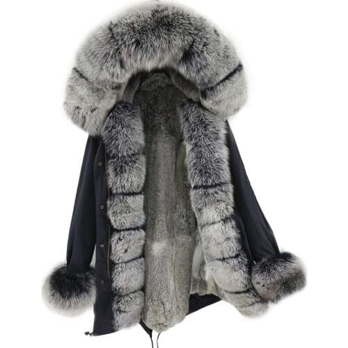 Winter coat men clothing real fox fur jacket 7XL 2021 new thick warm fur parkas man winter rabbit fur liner outerwear streetwear