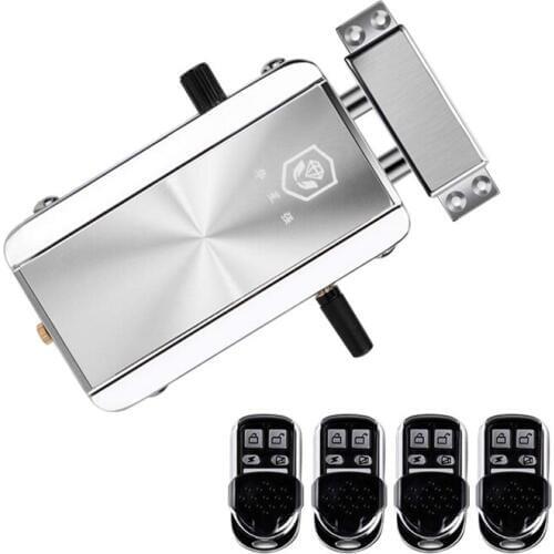 Home Door Lock Kit Remote Control Keyless Entry Electronic Lock Smart Wireless Anti-Theft Deadbolt Access Control System for Hom