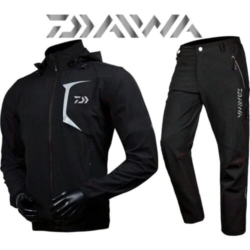 Daiwa New Autumn Winter Fishing Suit Mens Fishing Clothing Sets Hiking Outdoor Breathable Waterproof Fishing Jackets