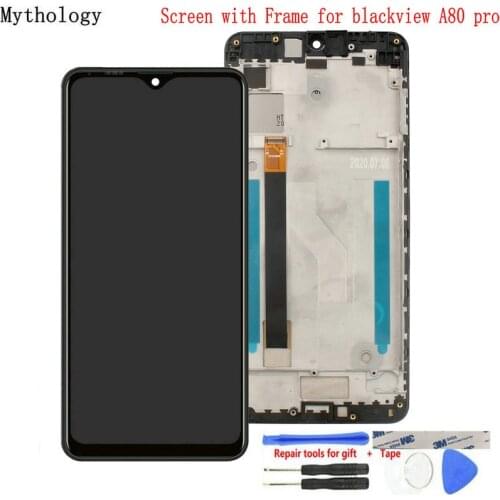 Mythology Origina For Blackview A80 pro Touch Screen Display 6.49' Waterdrop Rechargeable LCD with Frame