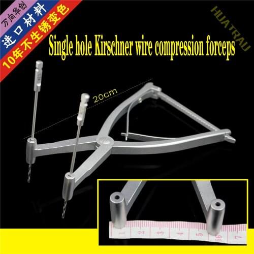 Orthopaedic instruments medical single hole Kirschner wire compression forceps foot ankle reduction forceps bone traction needle