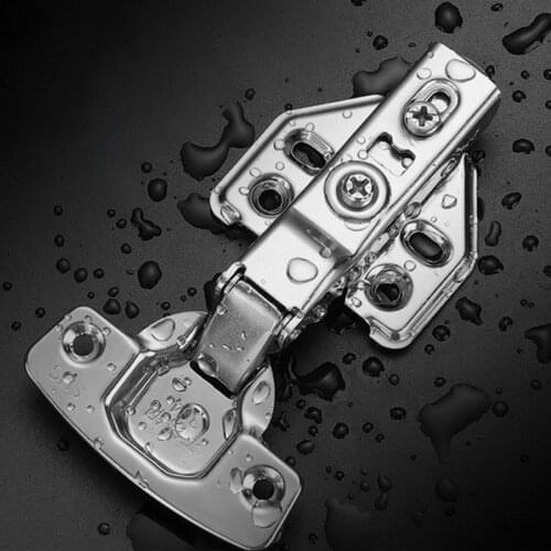 5pcs Small Hydraulic Hinge Stainless Steel Cabinet Buffer Hinge Soft Close Cupboard Damping Door Hinge Furniture Hardware WG012