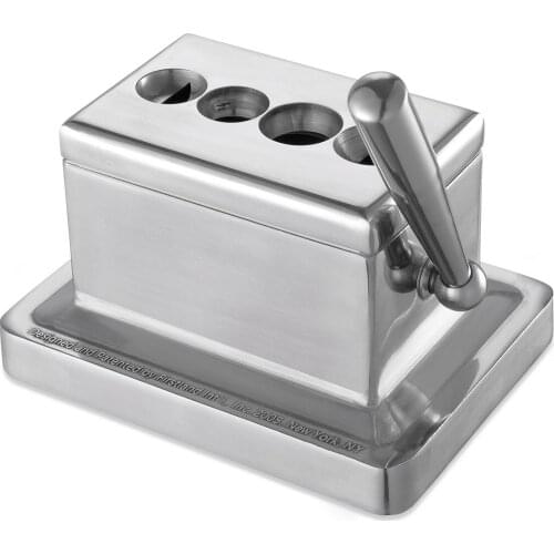 Cigar Cutter Krupp Stainless Steel 4 Hole Cigar Cutter V Cylinder Scissors Luxury Cigar Scissors CC-622