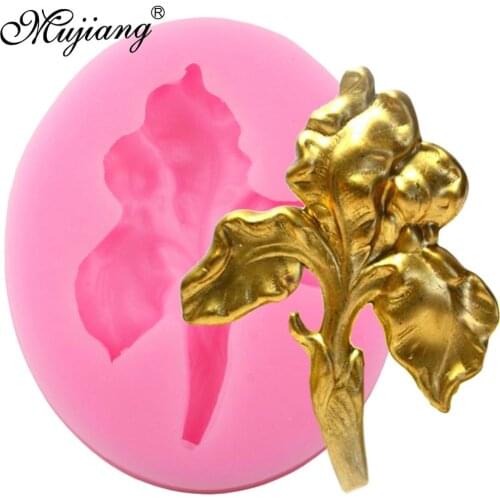Flower Stem Leaves Silicone Molds Fondant Wedding Cake Decorating Tools Resin Polymer Clay Jewelry Mould Candy Chocolate Moulds