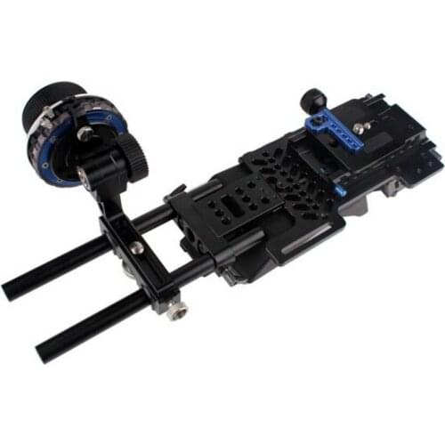 Tilta FF-T03 A/B Follow Focus Kit w/ hard stop+ BS-T03 Baseplate Shoulder Pad for 15mm rail system HDSLR rig