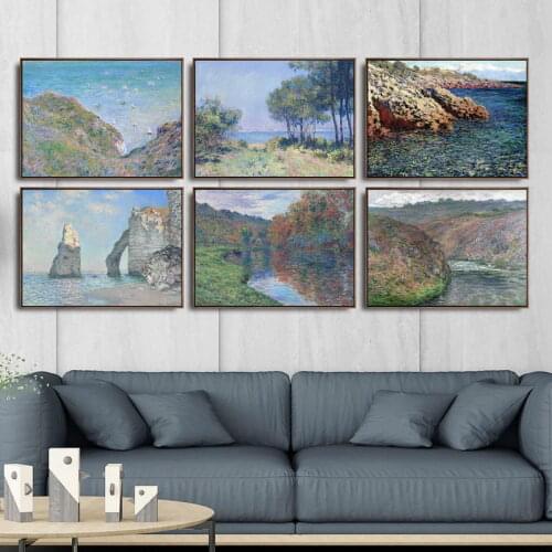Home Decoration Art Wall Pictures Fro Living Room Poster Print Canvas Paintings French Claude Monet Seascape 6