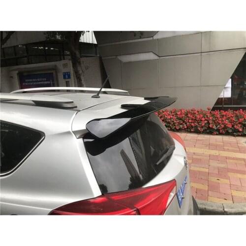 For Toyota RAV4 Universal Roof Spoiler WING ABS Material Car Window Rear Lip Bright Black Tail Fin Refit Accessories 2008-2018