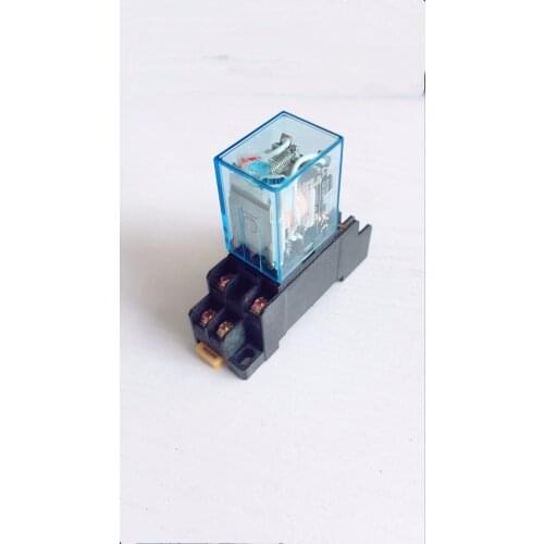1Pc MY2P HH52P MY2NJ Relay Coil General DPDT Micro Mini Electromagnetic Relay Swtich with Socket Base AC 110V/ 220V DC 12V /24V