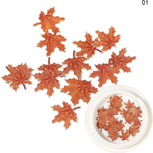 1pcs Fall Leaves Nail Art Stickers Maple Leaf Water Decals Sliders 3D Nail Decoration DIY Manicures Tools Woman TSLM1